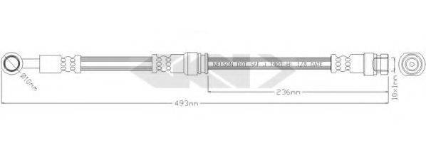 KIA 0K2FA43980A Гальмівний шланг