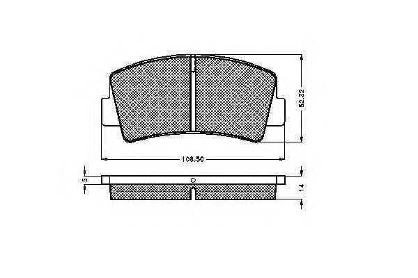 ISUZU 5-47619-038-0 Комплект гальмівних колодок, дискове гальмо