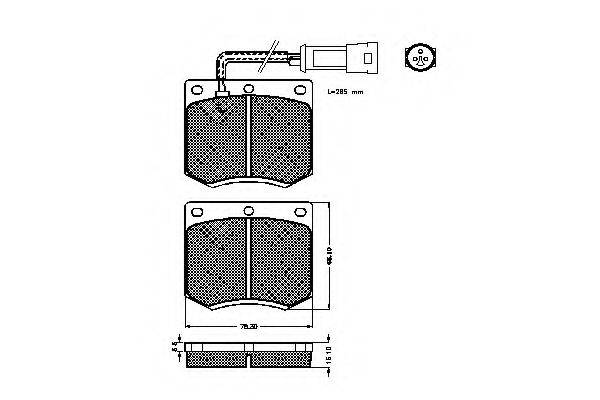 FORD 6080699 Комплект гальмівних колодок, дискове гальмо