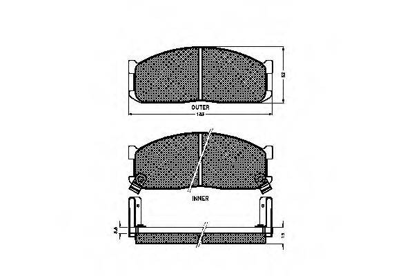 MAZDA SA26-49-280 Комплект гальмівних колодок, дискове гальмо