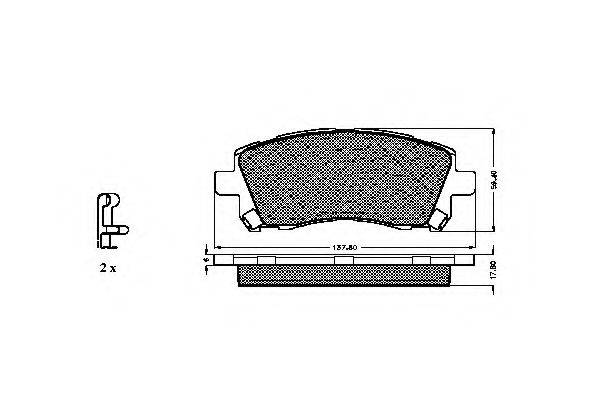 SUBARU 26296-AC070 Комплект гальмівних колодок, дискове гальмо