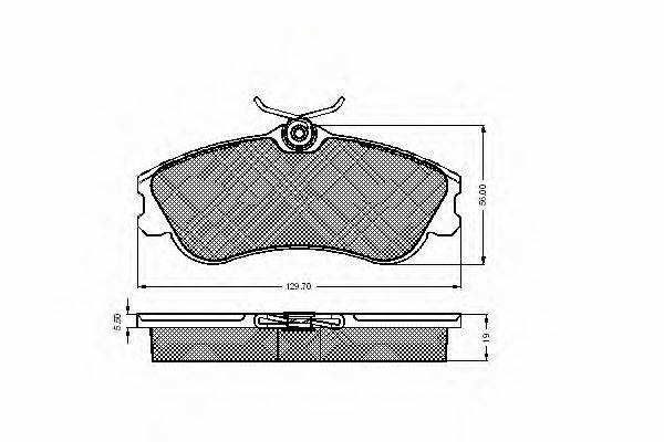 CITROEN 4252 13 Комплект гальмівних колодок, дискове гальмо