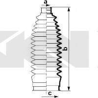 TOYOTA 45535 52030 Комплект пильника, рульове керування