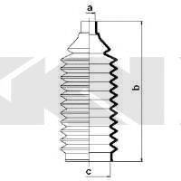 TOYOTA 4553506080 Комплект пильника, рульове керування