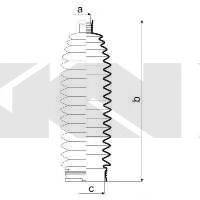 RENAULT 7701473334 Комплект пильника, рульове керування