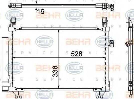 BEHR HELLA SERVICE 8FC351307671 Конденсатор, кондиціонер