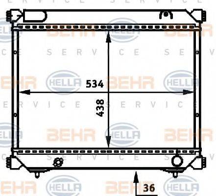 BEHR HELLA SERVICE 8MK376717691 Радіатор, охолодження двигуна