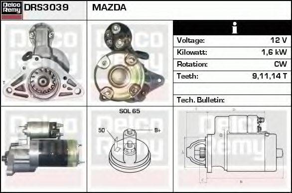 MAZDA 8563-18-400 Стартер
