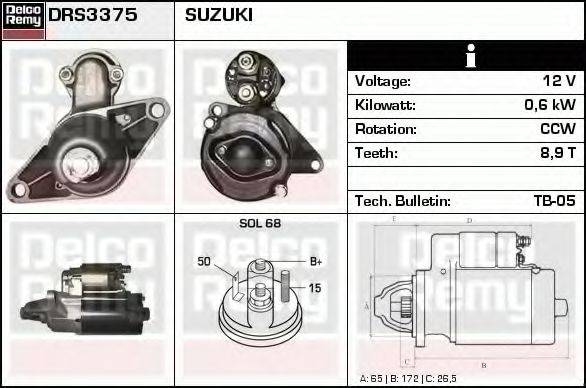 DELCO REMY DRS3375 Стартер