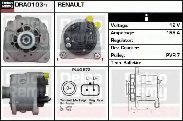 DELCO REMY DRA0103N