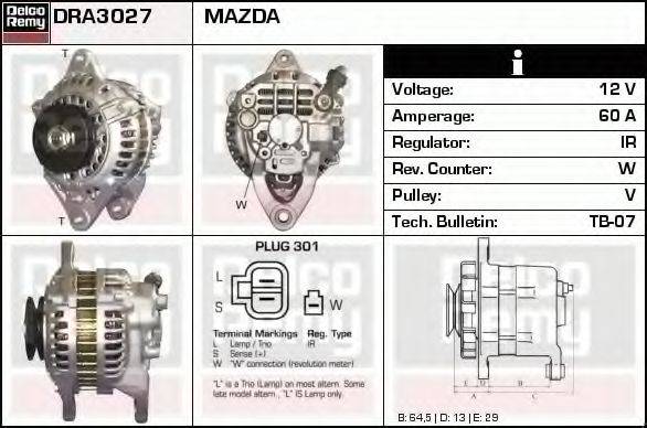 MAZDA B675-18-300R Генератор