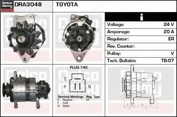 DELCO REMY DRA3048 Генератор