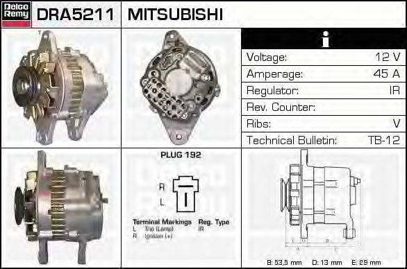 MITSUBISHI MD041700XA Генератор