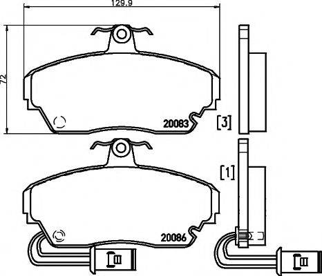PAGID T0372 Комплект гальмівних колодок, дискове гальмо