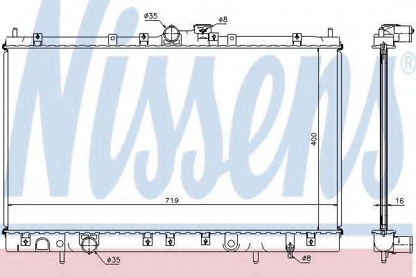 NISSENS 62804A Радіатор, охолодження двигуна