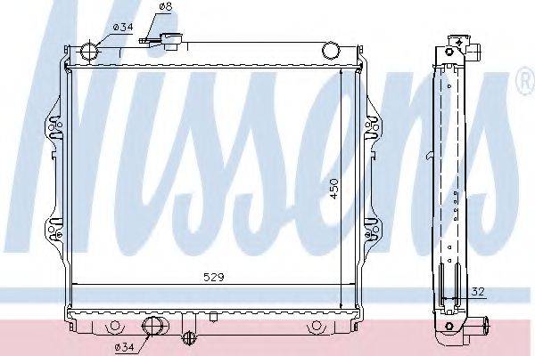 NISSENS 64683A Радіатор, охолодження двигуна