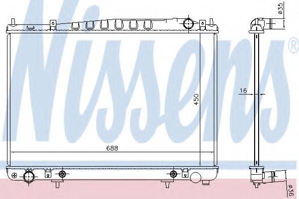 NISSENS 681209 Радіатор, охолодження двигуна