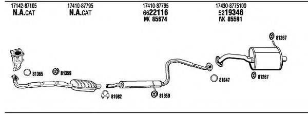 WALKER DH30445 Система випуску ОГ