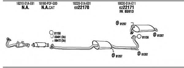 WALKER HO60107 Система випуску ОГ