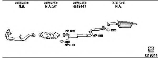 WALKER HY50013 Система випуску ОГ