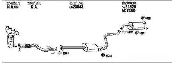 WALKER HY55008 Система випуску ОГ