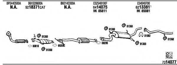 WALKER MA40034 Система випуску ОГ