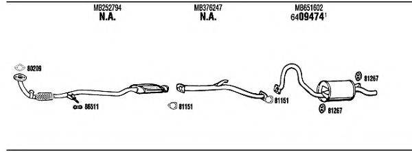 WALKER MI61539 Система випуску ОГ