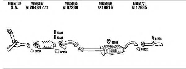 WALKER MI65563 Система випуску ОГ