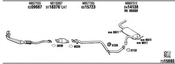 FONOS MI61509B Система випуску ОГ