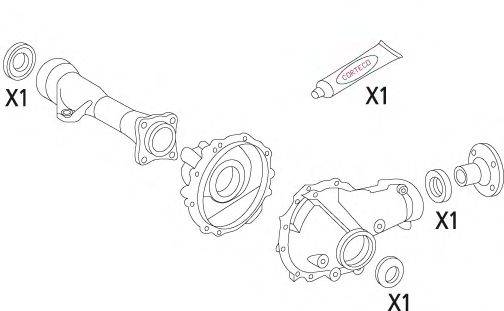 CORTECO 19536187 Комплект прокладок, диференціал