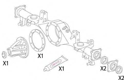 CORTECO 19536219 Комплект прокладок, диференціал