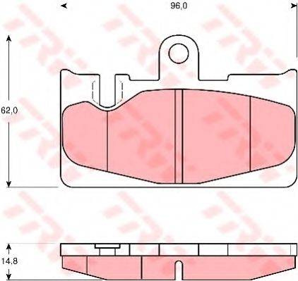 TRW GDB3323 Комплект гальмівних колодок, дискове гальмо