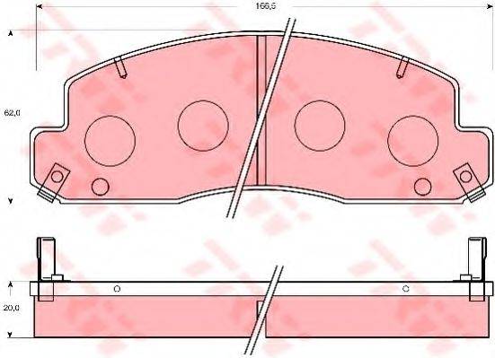 TOYOTA V91150013 Комплект гальмівних колодок, дискове гальмо