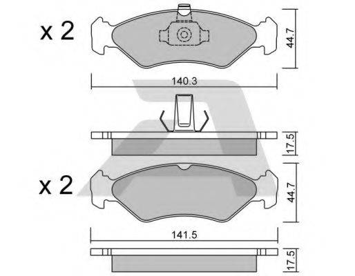 AISIN BPFO1011 Комплект гальмівних колодок, дискове гальмо