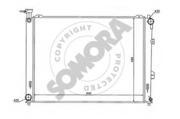 SOMORA 116240 Радіатор, охолодження двигуна