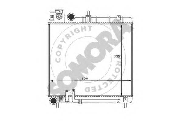 SOMORA 130040A Радіатор, охолодження двигуна