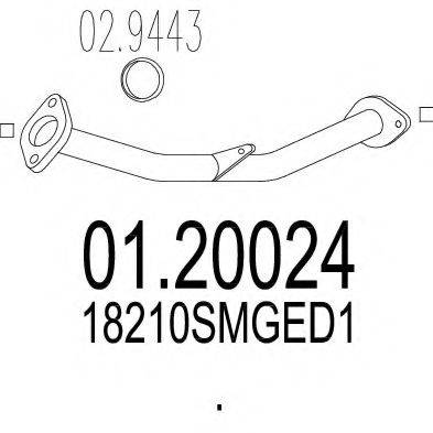 MTS 0120024 Труба вихлопного газу