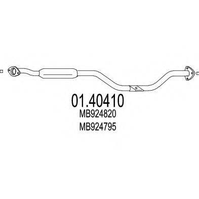 MTS 0140410 Труба вихлопного газу