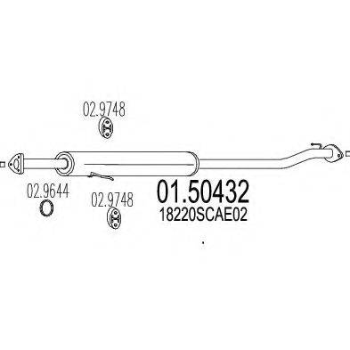 MTS 0150432 Середній глушник вихлопних газів