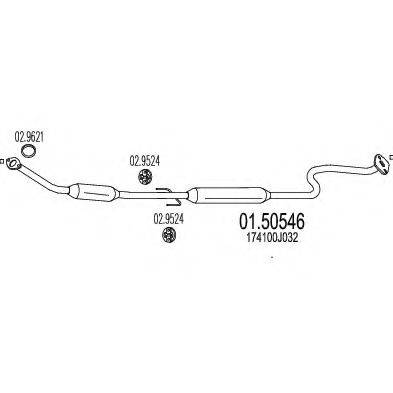 MTS 0150546 Середній глушник вихлопних газів