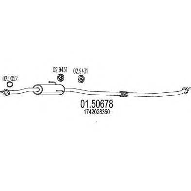 MTS 0150678 Середній глушник вихлопних газів