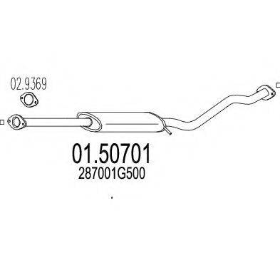 MTS 0150701 Середній глушник вихлопних газів