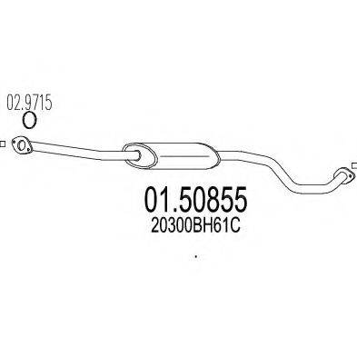 MTS 0150855 Середній глушник вихлопних газів