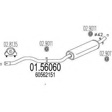 TIMAX 240014 Середній глушник вихлопних газів