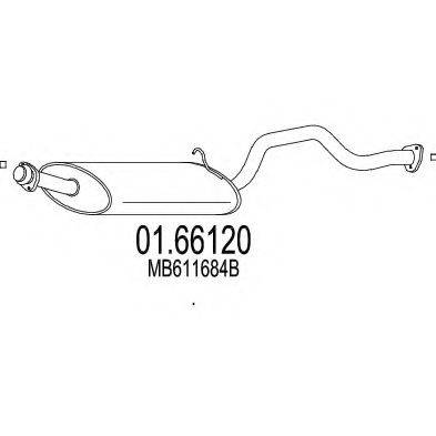 MTS 0166120 Глушник вихлопних газів кінцевий