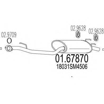 MTS 0167870 Глушник вихлопних газів кінцевий