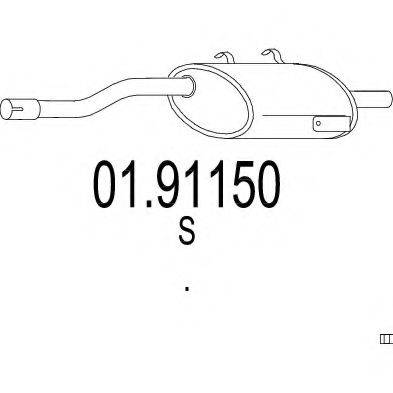 MTS 0191150 Глушник вихлопних газів кінцевий