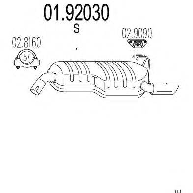ZARA 1828 Глушник вихлопних газів кінцевий