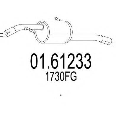 BOSAL 135109 Глушник вихлопних газів кінцевий
