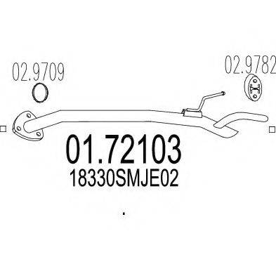 MTS 0172103 Труба вихлопного газу